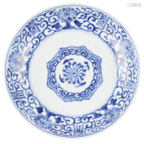 BLUE AND WHITE 'LONGEVITY' DISH