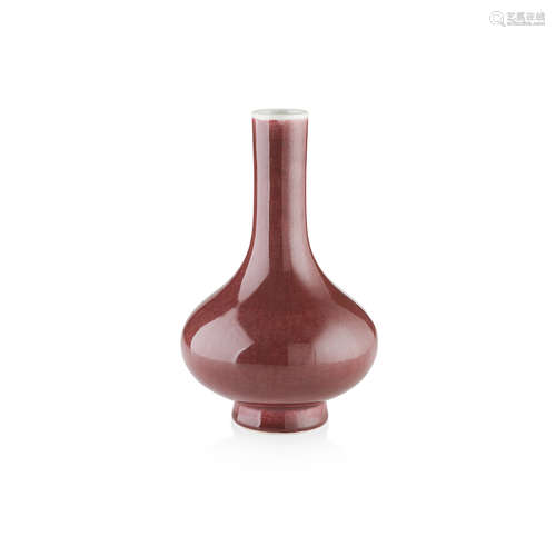 PEACHBLOOM-GLAZE BOTTLE VASE