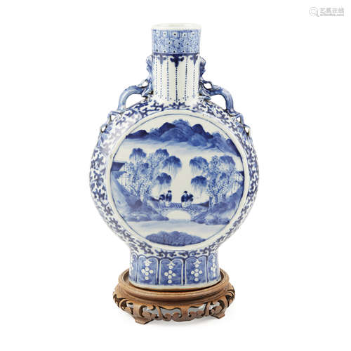 BLUE AND WHITE MOON FLASK