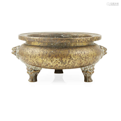 LARGE BRONZE TRIPOD CENSER