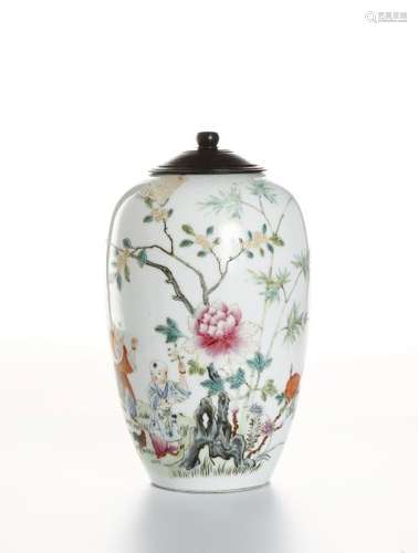 Famille Rose Jar and Cover