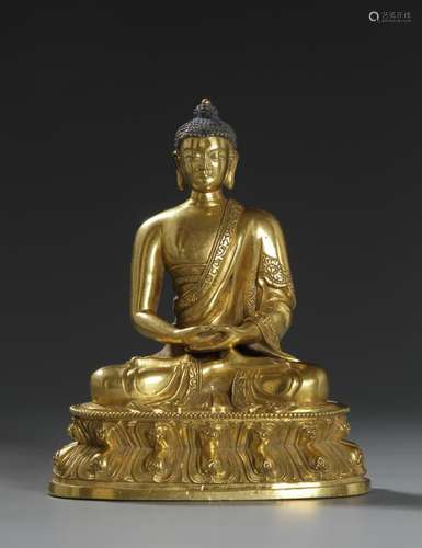 Gilt-Bronze Buddha Figure of Shakyamuni