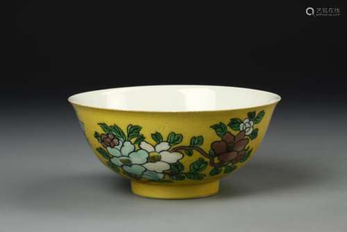 Chinese Famille Jaune Bowl