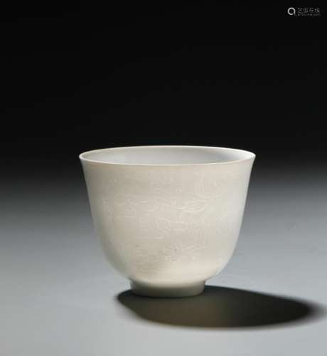 White Glazed Incised Cup