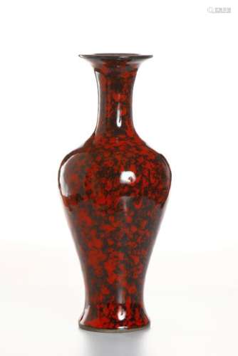 Red Glazed Baluster Vase