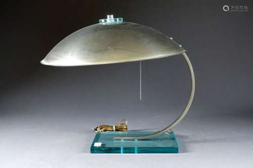 Lampe de Table, Art Déco. Reposant sur une dalle d...;