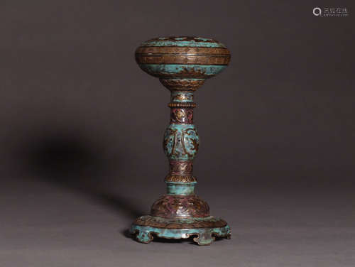 A QIANLONG MARK BRONZE CENSER