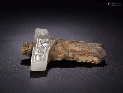 A HETIAN JADE MADE PART OF SWORD