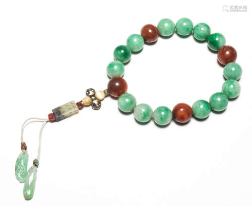 Chinese Antique Jade Jadeite Prayer Beads