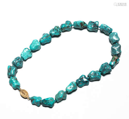 Chinese Antique Turquoise Necklace