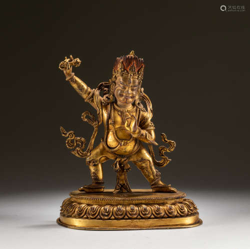 19th Chinese Antique Gilt Bronze Buddha