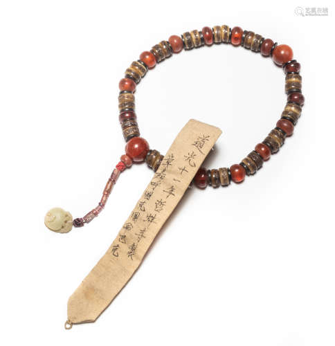 Chinese Sino-Tibetan Antique Bone Prayer Beads