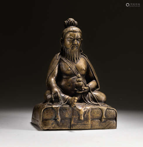 Chinese Antique Gilt Sino-Tibetan Buddha