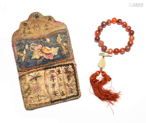 19th Chinese Antique Agate Prayer Beads