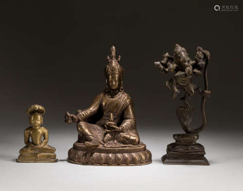 Group Chinese/Nepal Antique Bronze Buddha