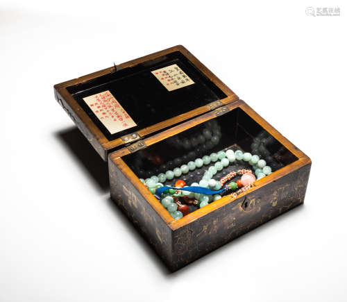 19th Chinese Antique Aquamarine Court Beads
