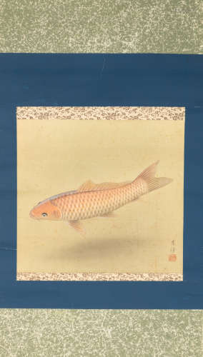 Japanese Antique Painting Fish