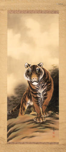 Chinese/Japanese Antique/Vintage Painting Tiger