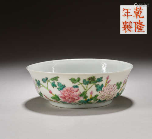 Qianlong Mark Chinese Antique Cloisonné Enamel Bowl琺琅彩