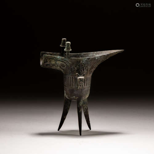 Chinese Antique Archaistic Bronze Jun