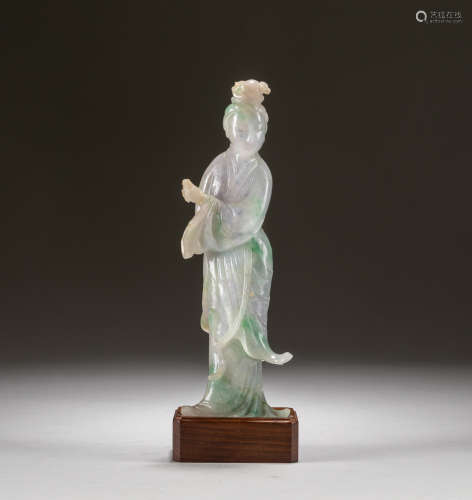 19th Chinese Antique Jade Jadeite Figure