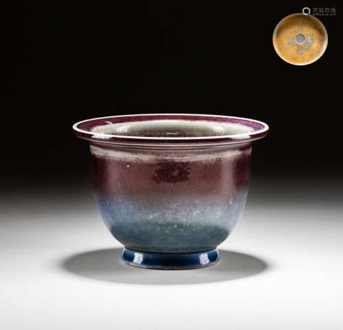 19th Taokuang Period Flambe Glazed Pot