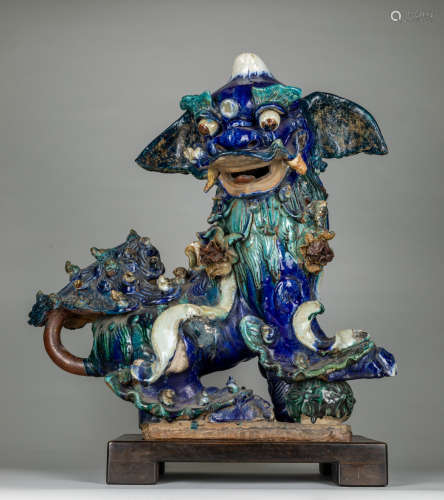 18th Kangxi Chinese Antique Porcelain Foo Dog