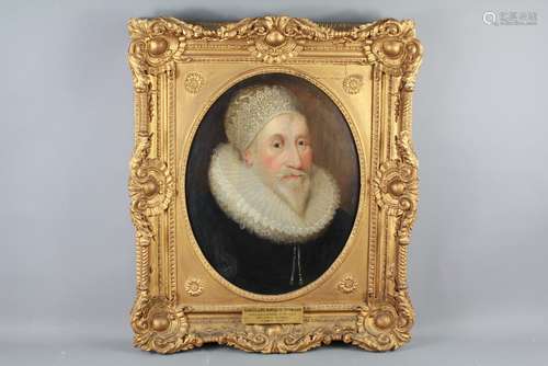 Attributed to Cornelius Janssens van Ceulen (Johnson) (1593-1666) Oil on Board