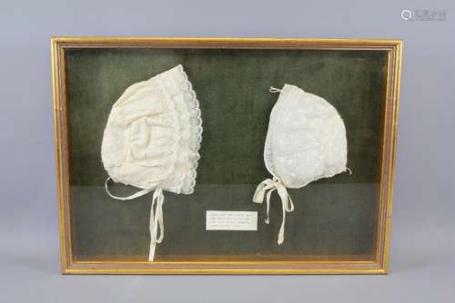 17th Century French Needle Work Infant Caps