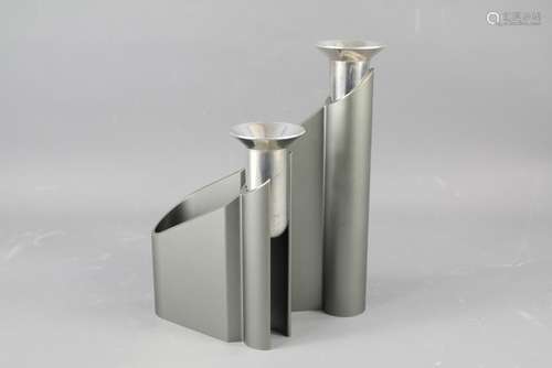 Lene Munthe for Georg Jensen Aluminium Labyrinth Candle Holder