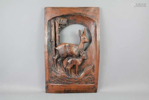 A German Wood Carved Panel