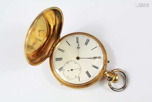 An 18ct Yellow Gold Full Hunter Pocket Watch