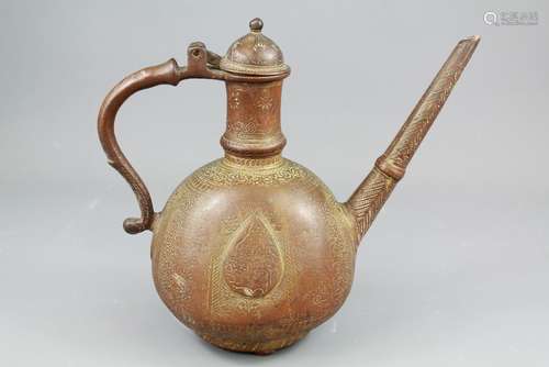 17th Century Mughal Bronze Ewer (possibly Lahor)