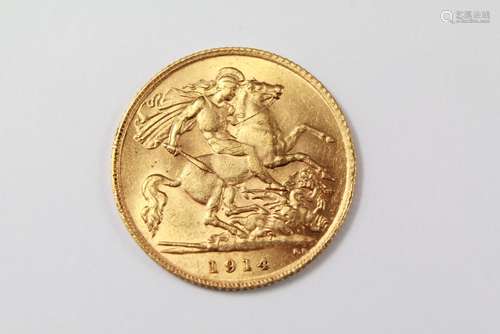 George V Gold Half Sovereign dated 1914