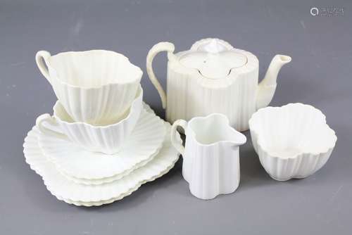 A Blanc de Chine Tea Set