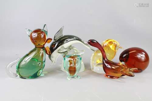 A Set of Glass Figurines