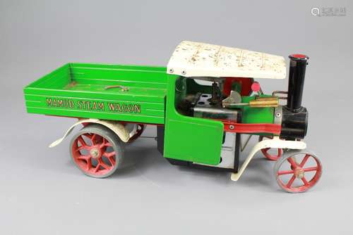 A Vintage Namod Steam Wagon, the wagon painted in green and red livery