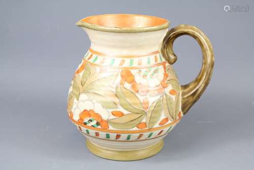 A Circa 1936 Charlotte Rhead Crown Ducal Jug, approx 16 cms