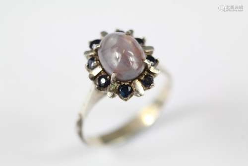 A Silver Cabochon Ring, approx 3