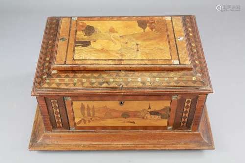 An Italian Parquetry Jewellery Box