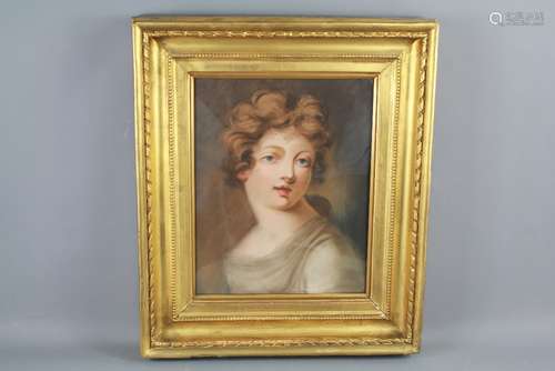 A Victorian Pastel Portrait of a Young Woman, approx 29 x 37 cms, framed and glazed, artist unknown