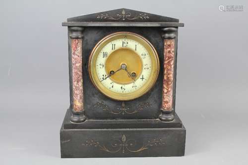 A 19th Century Slate Mantel Clock