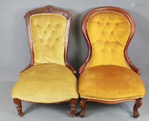 Two Victorian Nursing Chairs