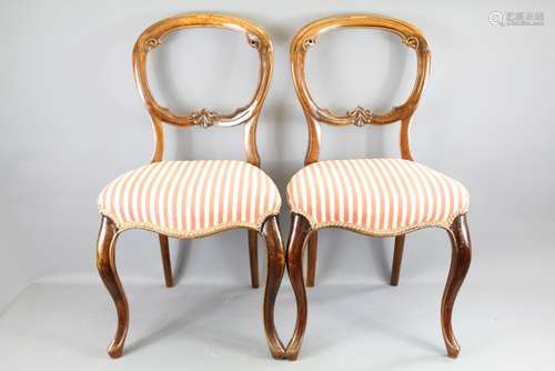 Two Victorian Mahogany Boudoir Chairs