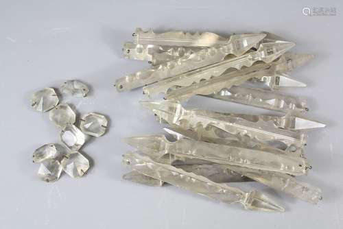 A Quantity of Cut-Crystal Drops for Lustre Vases, approx 15