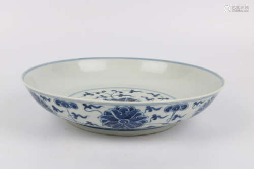 A Chinese Blue and White Porcelain Plate