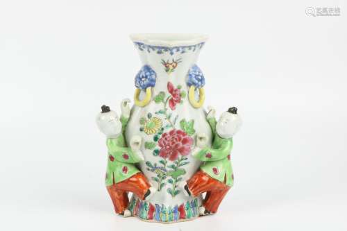 A Chinese Famille-Rose Porcelain Vase