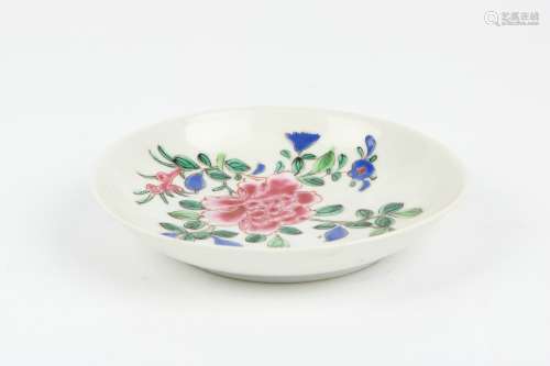 A Chinese Famille-Rose Porcelain Cup and Plate