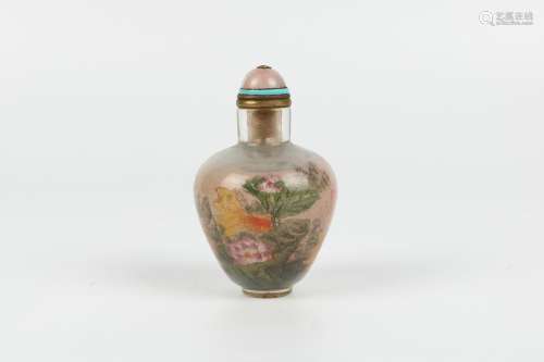 A Chinese Peking Glass Snuff Bottle with Inside-Painting