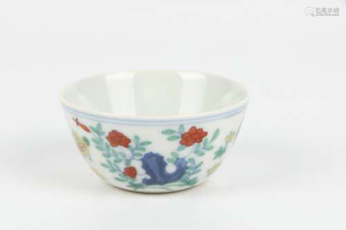 A Chinese Dou-Cai Porcelain Cup